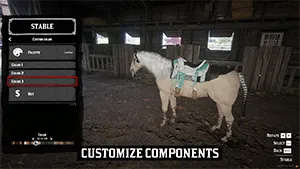 Custom color for horse components, RedM
