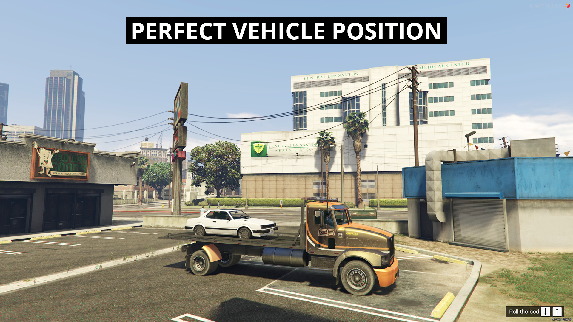 Position of the vehicle - Tow Truck FiveM